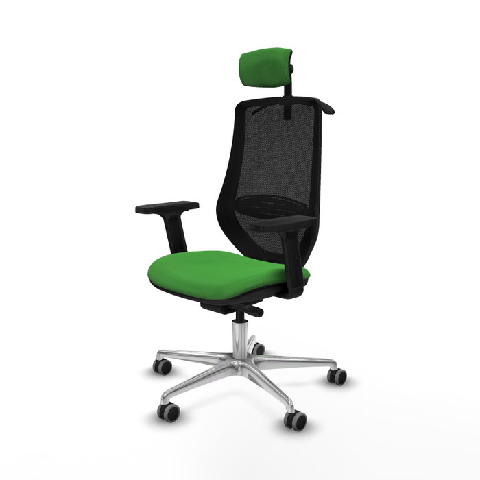 PIQUERAS Y CRESPO Silla de oficina Mardos con mecanismo Sincro/Traslack, Verde y Negro