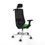 PIQUERAS Y CRESPO Silla de oficina Mardos con mecanismo Sincro/Traslack, Verde y Negro