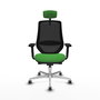 PIQUERAS Y CRESPO Silla de oficina Mardos con mecanismo Sincro/Traslack, Verde y Negro