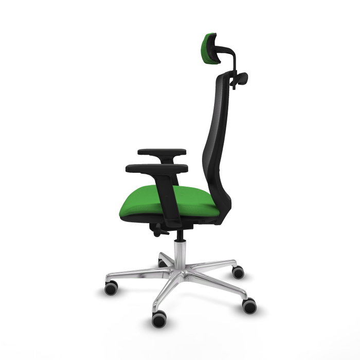 PIQUERAS Y CRESPO Silla de oficina Mardos con mecanismo Sincro/Traslack, Verde y Negro