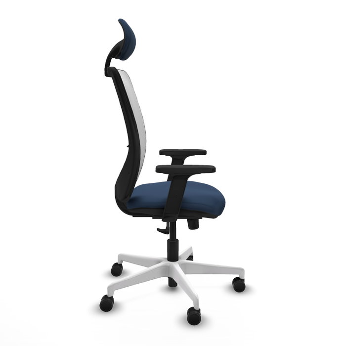 PIQUERAS Y CRESPO Silla de oficina Zulema Azul marino y Blanco