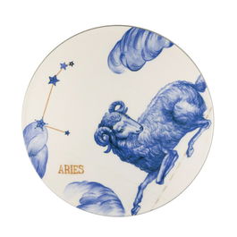 Le coq Plato de Presentación Aries 32.5 cm Porcelana Colección Astrología (4 Unidades)