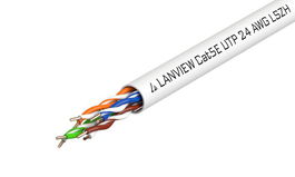 Lanview Cable Cat5e U-UTP 4x2xAWG24 LSZH 305m Blanco