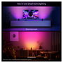 Philips Hue Play White and Color Ambiance Lámpara de Mesa Inteligente Wall Washer, Bluetooth/Zigbee, Luz Variable, Negro, Para UE/Reino Unido