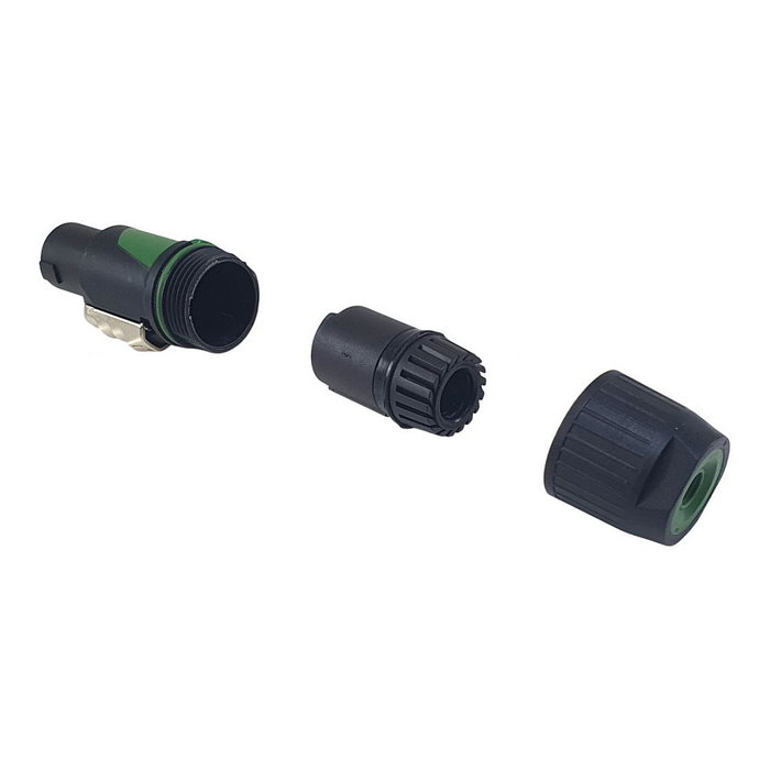 EQUIP Conector SpeakOn NP4X 4-Poliz Hembra Recto 147932, Negro y Verde, Metal y Plástico EQUIP Conector SpeakOn NP4X 4-Poliz Hembra Recto 147932, Negro y Verde, Metal y Plástico