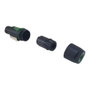 EQUIP Conector SpeakOn NP4X 4-Poliz Hembra Recto 147932, Negro y Verde, Metal y Plástico