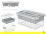 Kipit Organizador Plástico Gris 5 L Bandeja 29.5x14.5x19.2 cm (Set de 6)