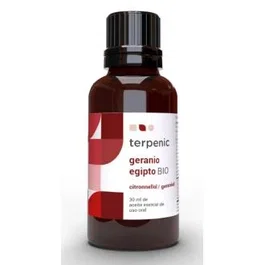TERPENIC Aceite Esencial de Geranio Bio 100% Puro 30 ml - Pelargonium graveolens de Egipto, para difusión y uso tópico