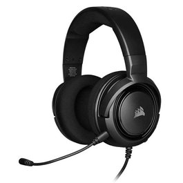 Corsair HS35 Auriculares Gaming con Micrófono Boom Extraíble y Diadema, Binaural y Circumaural, Cable de 1.8 m, Color Carbono