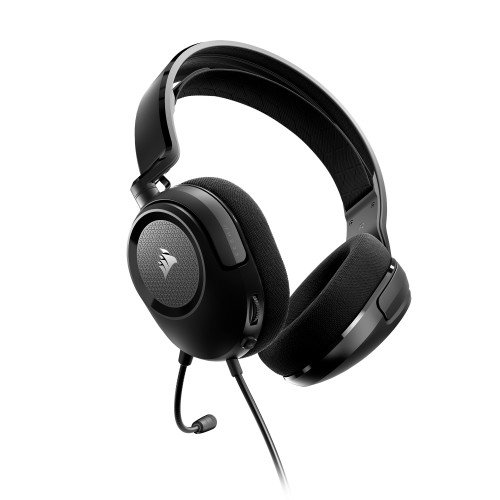 Corsair CA-9011377-EU Auriculares HS35 V2 Estéreo Multiplataforma Ligeros con Cable para Juegos, Micrófono Desmontable, PC, PS5, PS4, Xbox, Switch, Móvil, Negro