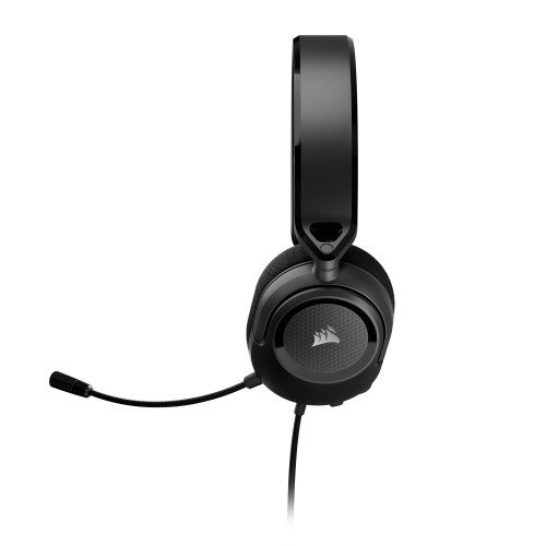 Corsair CA-9011377-EU Auriculares HS35 V2 Estéreo Multiplataforma Ligeros con Cable para Juegos, Micrófono Desmontable, PC, PS5, PS4, Xbox, Switch, Móvil, Negro