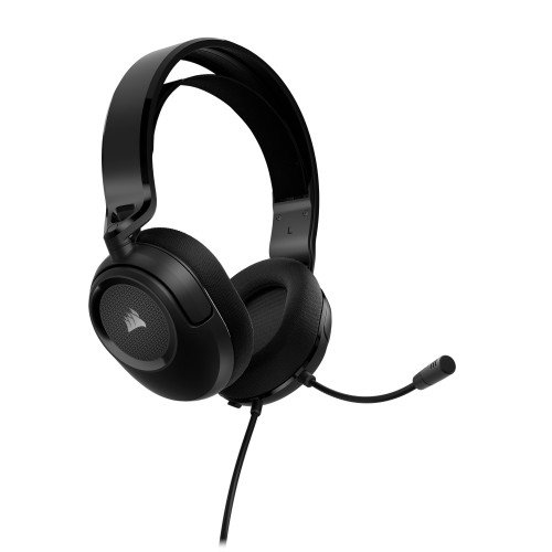 Corsair CA-9011377-EU Auriculares HS35 V2 Estéreo Multiplataforma Ligeros con Cable para Juegos, Micrófono Desmontable, PC, PS5, PS4, Xbox, Switch, Móvil, Negro