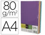 Liderpapel Papel de Color DIN A4 80 g, 5 Colores Surtidos Intensos, 500 Hojas