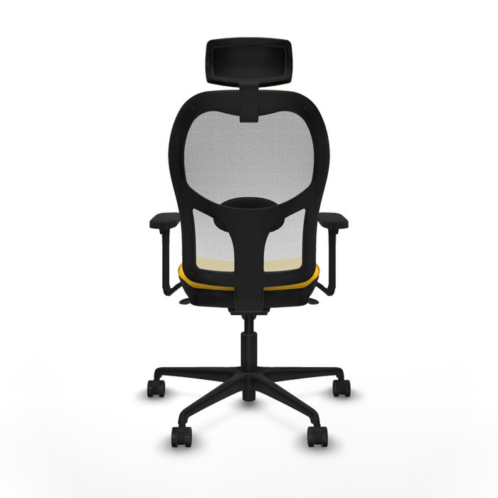 PIQUERAS Y CRESPO Silla de oficina Jorquera con mecanismo Sincro, Amarillo y Blanco PIQUERAS Y CRESPO Silla de oficina Jorquera con mecanismo Sincro, Amarillo y Blanco