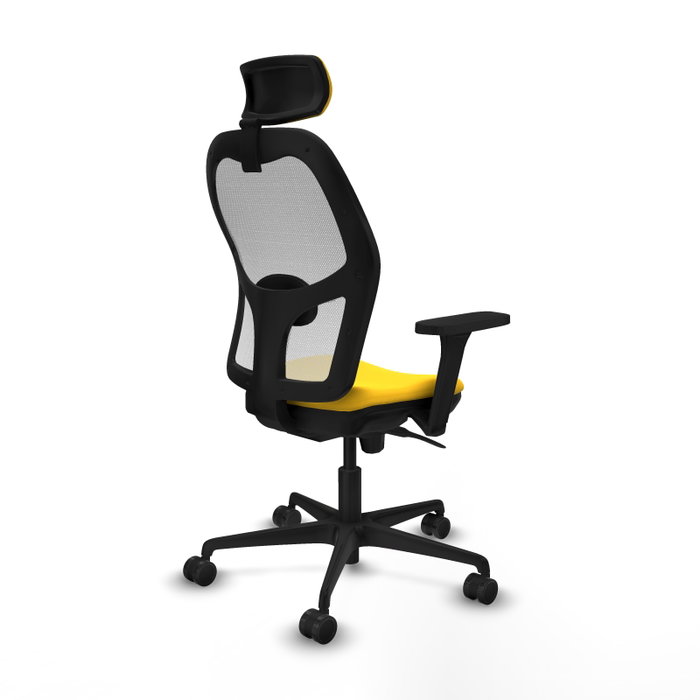PIQUERAS Y CRESPO Silla de oficina Jorquera con mecanismo Sincro, Amarillo y Blanco PIQUERAS Y CRESPO Silla de oficina Jorquera con mecanismo Sincro, Amarillo y Blanco