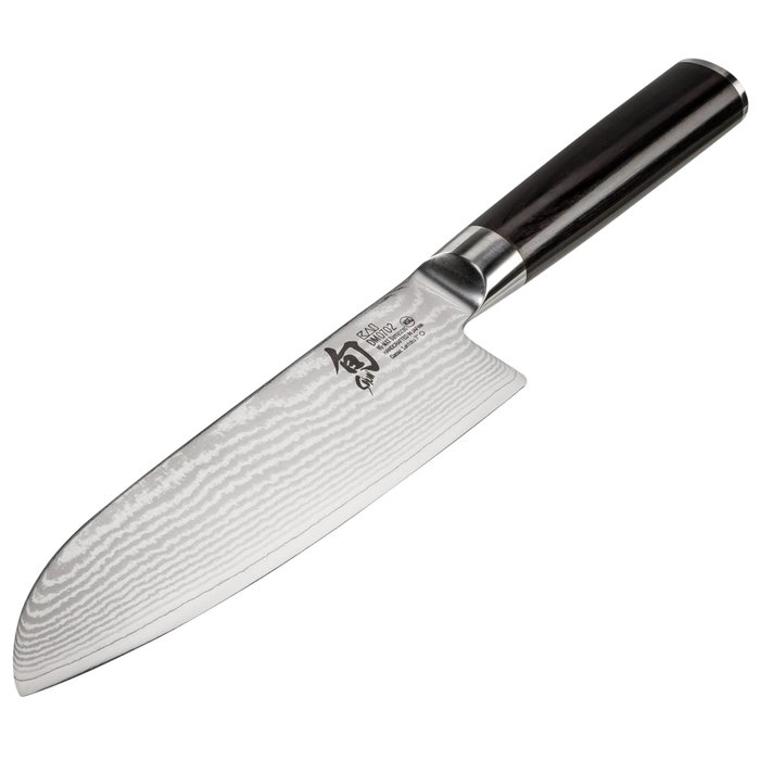Kai Shun Classic Santoku 18,0cm, Plata / Negro Autocleanable con mango de madera pakka de 12 cm, 18 cm de hoja, Plata / Negro Kai Shun Classic Santoku 18,0cm, Plata / Negro Autocleanable con mango de madera pakka de 12 cm, 18 cm de hoja, Plata / Negro