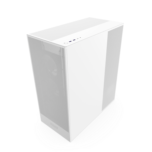 NZXT CM-H72FW-R1 H7 Flow RGB Midi Tower Blanco PC Caja de Ordenador con Flujo de Aire Optimizado y Panel de Vidrio Templado, 244x468x544mm