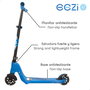 EEZI Patinete de 2 ruedas con luces azul