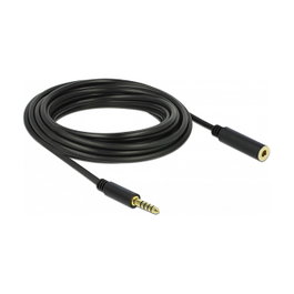 DeLOCK Cable de extensión de audio 4,4 mm 5 Pin Macho a Hembra 5 m Negro