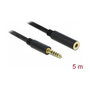 DeLOCK Cable de extensión de audio 4,4 mm 5 Pin Macho a Hembra 5 m Negro
