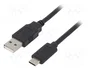 Gembird Cable USB 2.0 de USB-A a USB-C, 1m, Negro