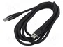 SAVIO Cable USB 2.0 USB C a USB C de 2m Negro