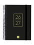 Finocam Agenda Secundaria Espiral 2026-2027 Negro 155x212mm