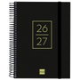 Finocam Agenda Secundaria Espiral 2026-2027 Negro 155x212mm