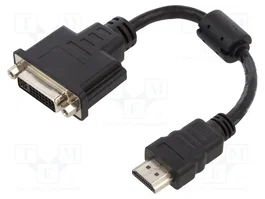 DeLOCK Adaptador HDMI macho a DVI-D hembra 0,2 m, Negro