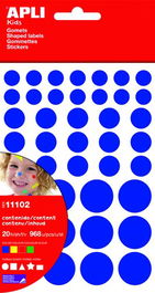 Gomets Apli Bolsa 20H Removibles Figuras Varias 4 Col.Surt.(Am-Az-Rj-Vd) 968 Uds. (11102) (Set de 10)