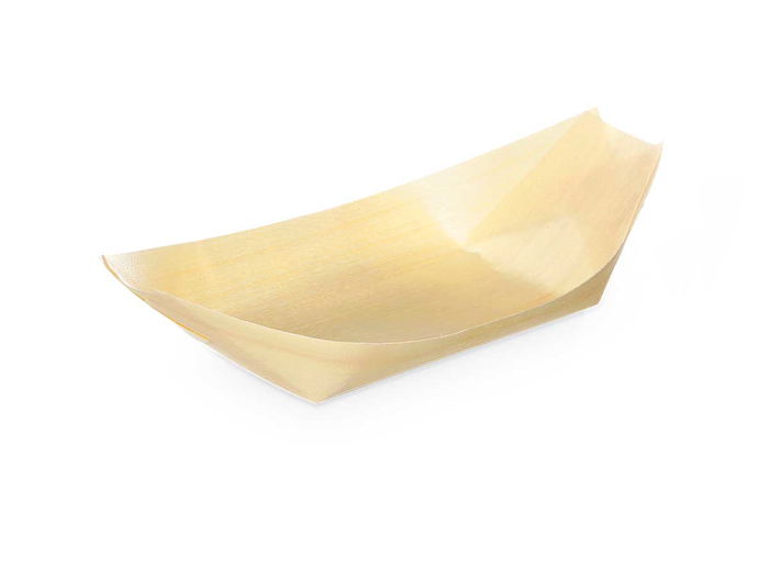 Kinvara Set 24 Bandejas Ovaladas Madera Pequeñas 11x15.5x10 cm (Set de 18)