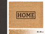 Giftdecor Felpudo Home fibra de coco marrón y negro 30 x 40 cm (Set de 10)