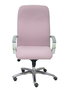 Sillón Caudete con mecanismo Basculante avanzado tapizada con Tela color Rosa. Equipado con Base aluminio, Brazos fijos y Ruedas de parqué