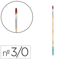 Liderpapel Pincel n 000 Punta Filbert Lengua de Gato Pelo Sintético Certificado para Acrílica y Acuarela