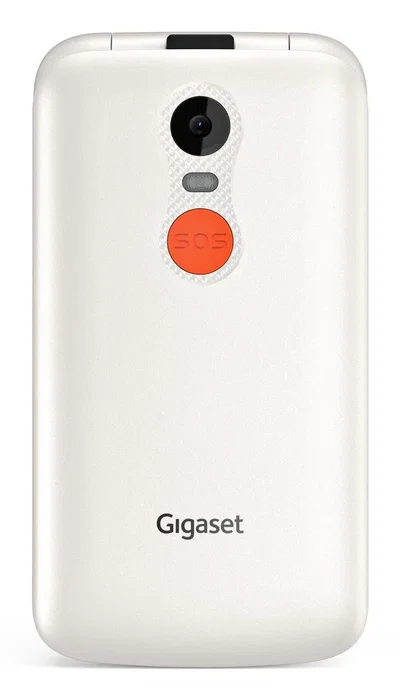 Gigaset GL595 Teléfono móvil para personas mayores con pantalla de 7.11 cm (2.8") - Concha, SIM única, USB-C, Blanco, 2G, Resistente al polvo y agua IP44