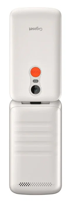 Gigaset GL595 Teléfono móvil para personas mayores con pantalla de 7.11 cm (2.8") - Concha, SIM única, USB-C, Blanco, 2G, Resistente al polvo y agua IP44