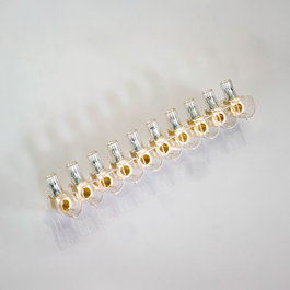 Tekox Regleta Ciega Transparente Policarbonato 10 Polos 2,5 mm² 450V 24A