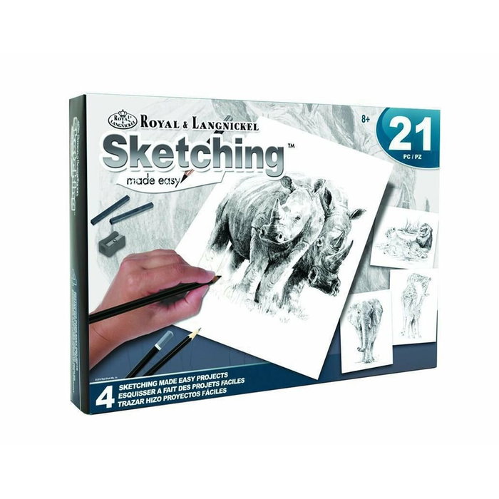 Royal langnickel juego de sketching made easy caja de animales del zoológico