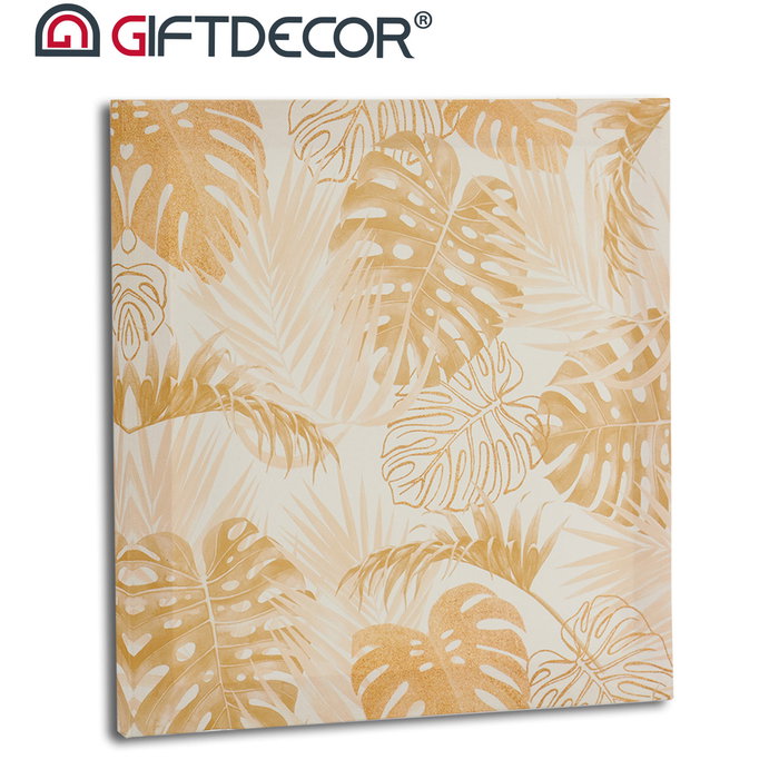 Giftdecor Lienzo 28x28 cm Hoja Natural Surtidos (Set de 36)