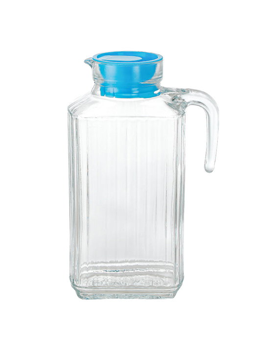 Inde Jarra de Vidrio Transparente con Tapa 1.8 L 26 x 9 x 25.7 cm (12 Unidades)