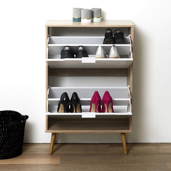 Home Deco Factory Mueble Zapatero 2 Puertas Bicolor Home Deco Factory Mueble Zapatero 2 Puertas Bicolor