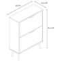 Home Deco Factory Mueble Zapatero 2 Puertas Bicolor