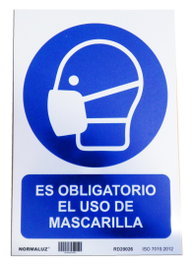 NORMALUZ Señal Obligatorio Uso Mascarilla 29,5x20 cm RD20626