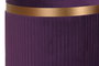 DKD Home Decor Reposapiés Set de 2, Púrpura y Dorado, Poliéster y MDF, 39 x 49 x 39 cm