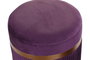 DKD Home Decor Reposapiés Set de 2, Púrpura y Dorado, Poliéster y MDF, 39 x 49 x 39 cm