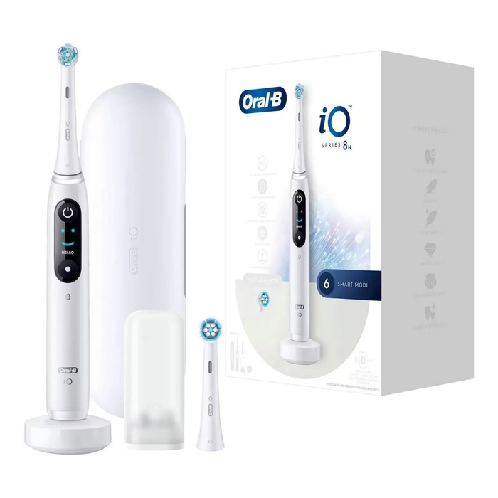 Oral-B Cepillo de Dientes iO8N/408543 Blanco - Modelo IO Series con Tecnología IA Oral-B Cepillo de Dientes iO8N/408543 Blanco - Modelo IO Series con Tecnología IA