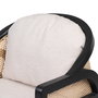 Sillón Natural-Negro Ratán/Madera Salón 58 X 60 X 77 cm