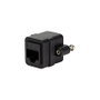 LogiLink Acoplador RJ45 con pestaña de montaje, 2*RJ45 socket, Cat.5e UTP