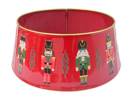 DKD Home Decor Base para Árbol de Metal Cascanueces Rojo 66x66x25,5 cm