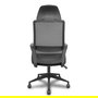 Silla de oficina Pro534 con mecanismo Basculante tapizada con Tela color Negro. Equipada con lumbar 1D, Brazos fijos, Cabecero 1D y Ruedas de nailon 50 mm